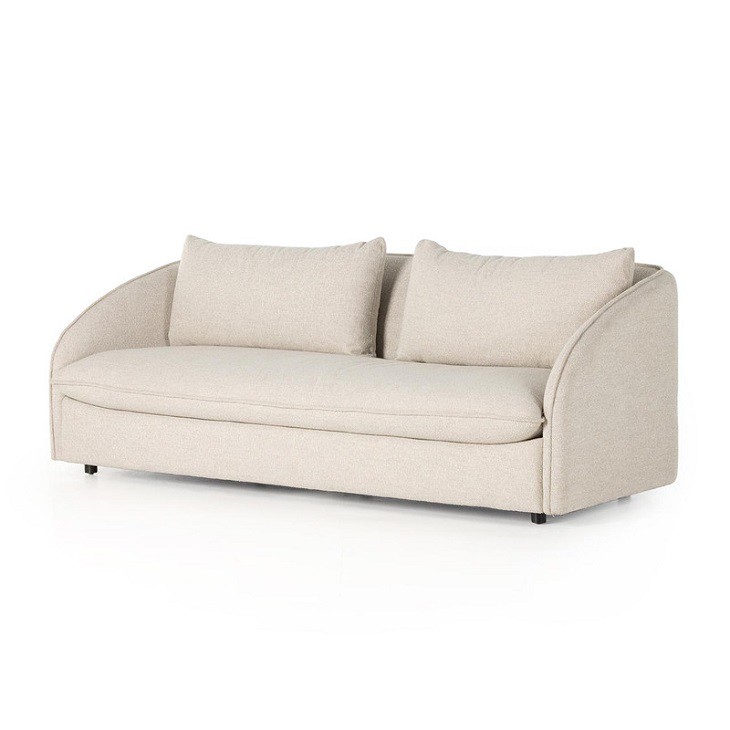Upholstered Bustle Back Loveseat Sofa